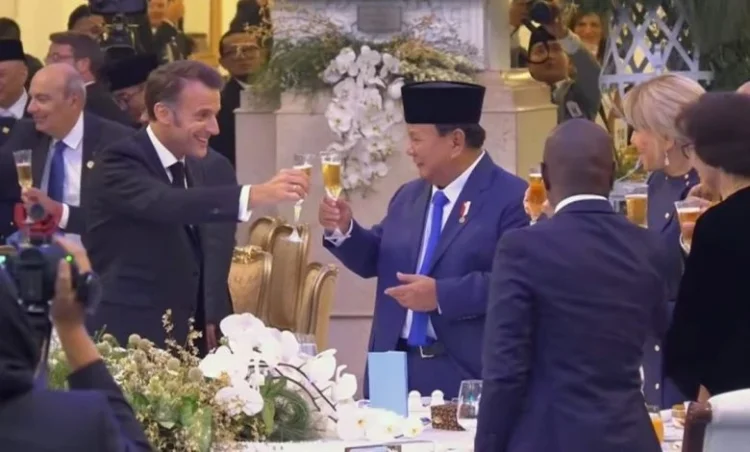 Minuman di Jamuan Prabowo-Macron Bukan Alkohol