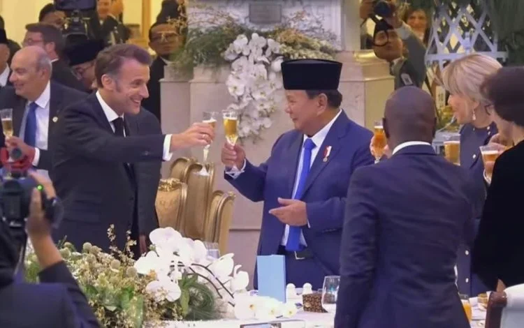 Minuman di Jamuan Prabowo-Macron Bukan Alkohol